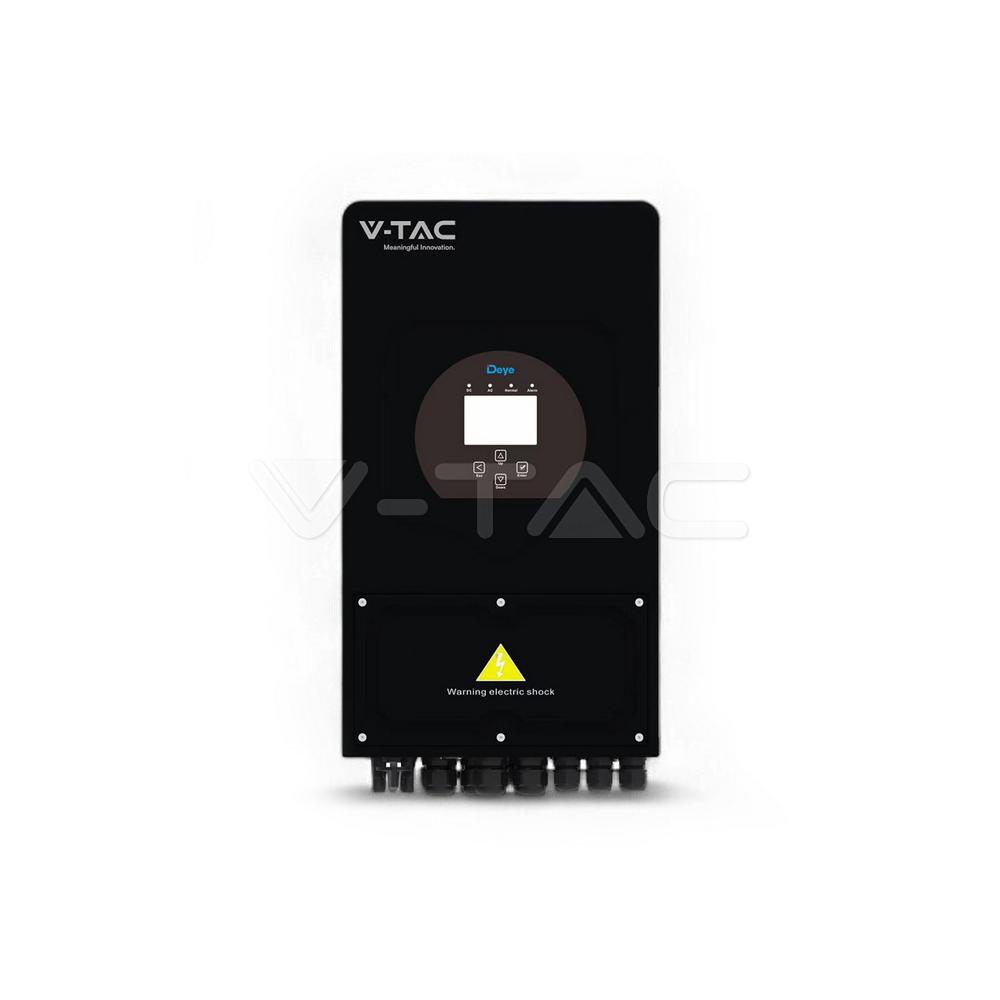 V-TAC feketeházas háromfázisú Deye SUN-12K-SG04LP3-EU, 12kW hibrid napelem inverter - SKU 12308